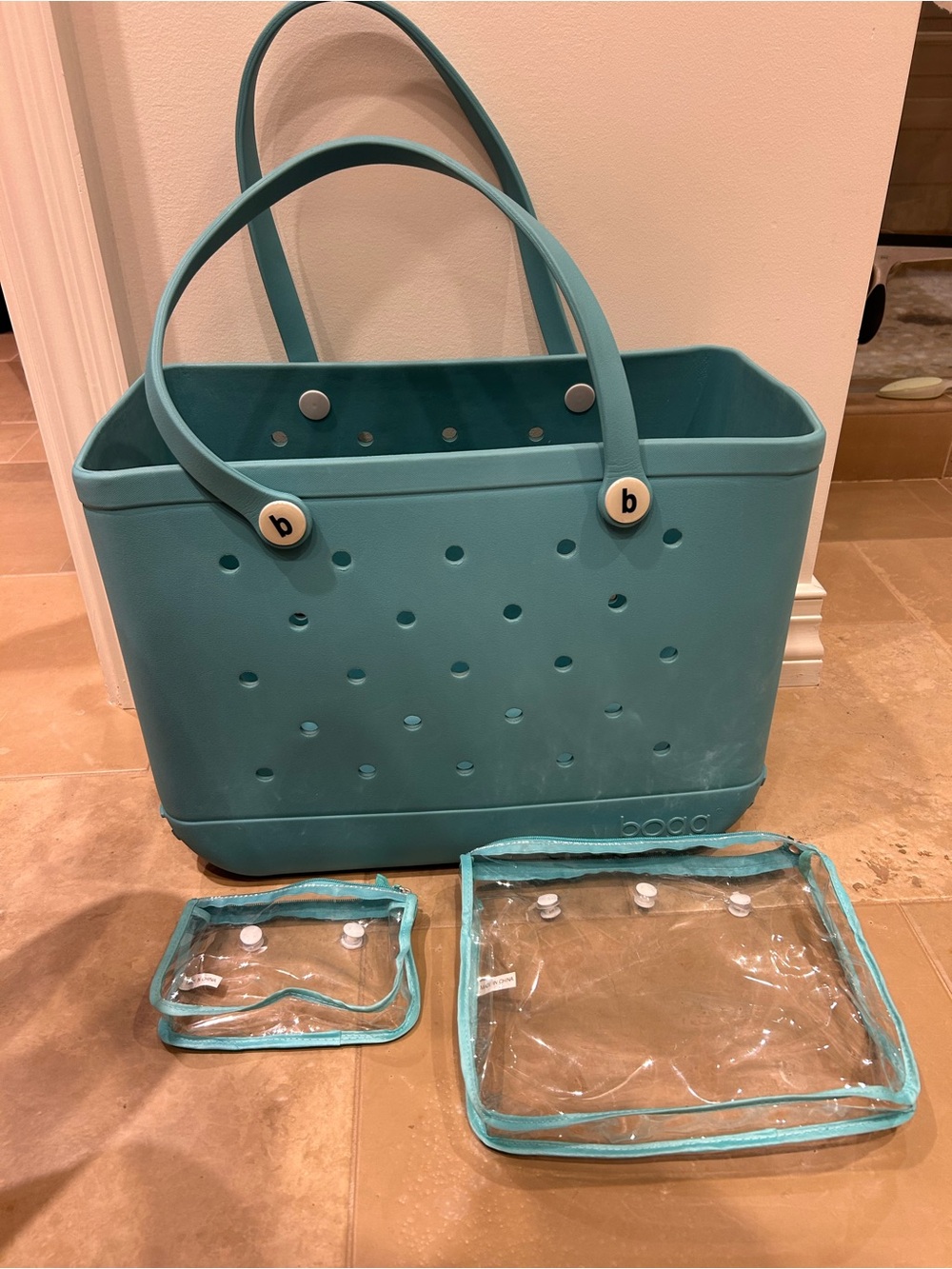 BOGG Bag Original Tote Bag with Clear Organizer Pouches
